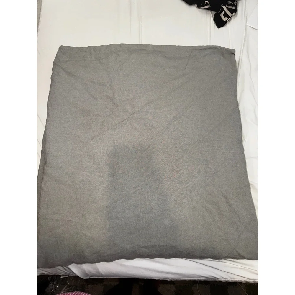 Eastern Accents de Medici Grey Linen Duvet Cover Luxury Bedding 88x101 READ